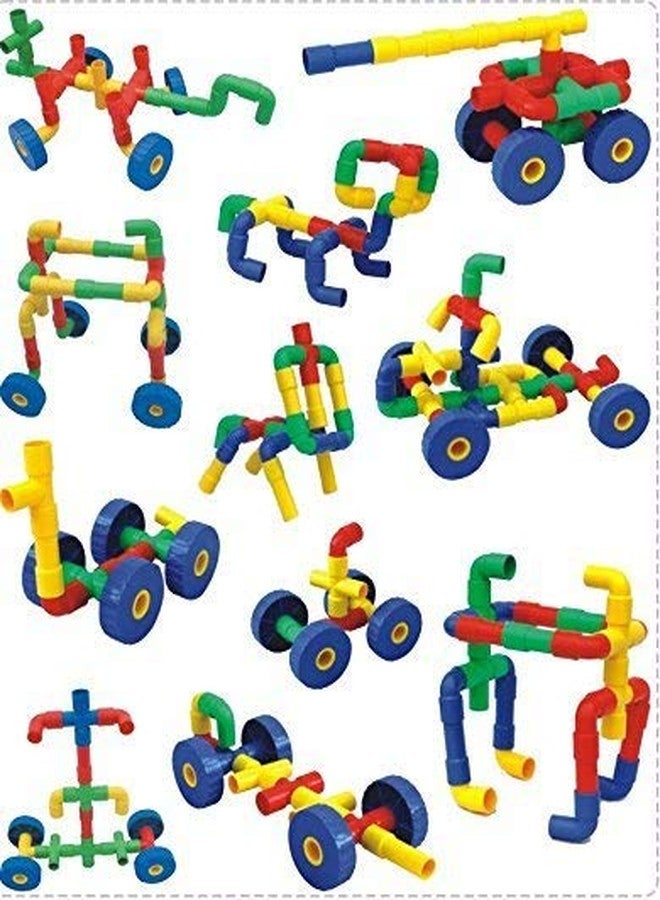 Globular Multi Coloured Educational Play and Learn Plastic Building Block Set Pipes Puzzle Set - Blocks for Kids - Blocks Toys and Games for Children - Image 3